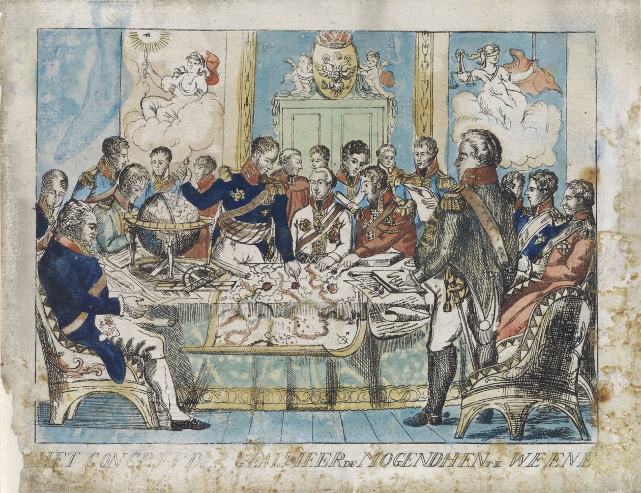 Congresso de Viena, 1815
O Congresso das Potências Aliadas em Viena (título sobre o objecto) de Anonymous