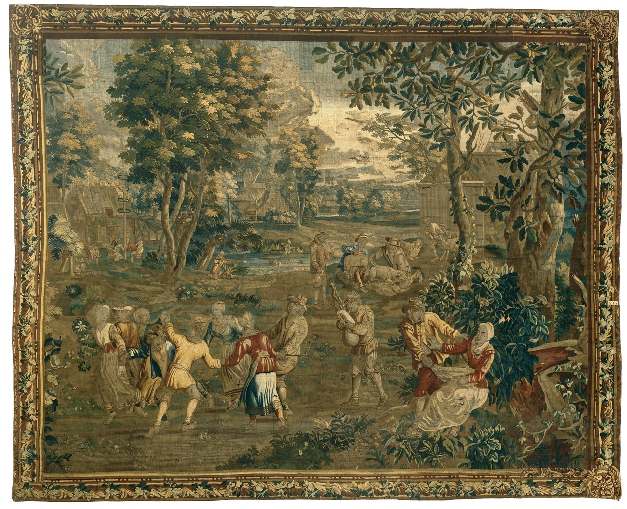 Camponeses dançarinos e tosquiadores de ovelhas
Vida folclórica depois dos Teniers (título da série) de Anonymous