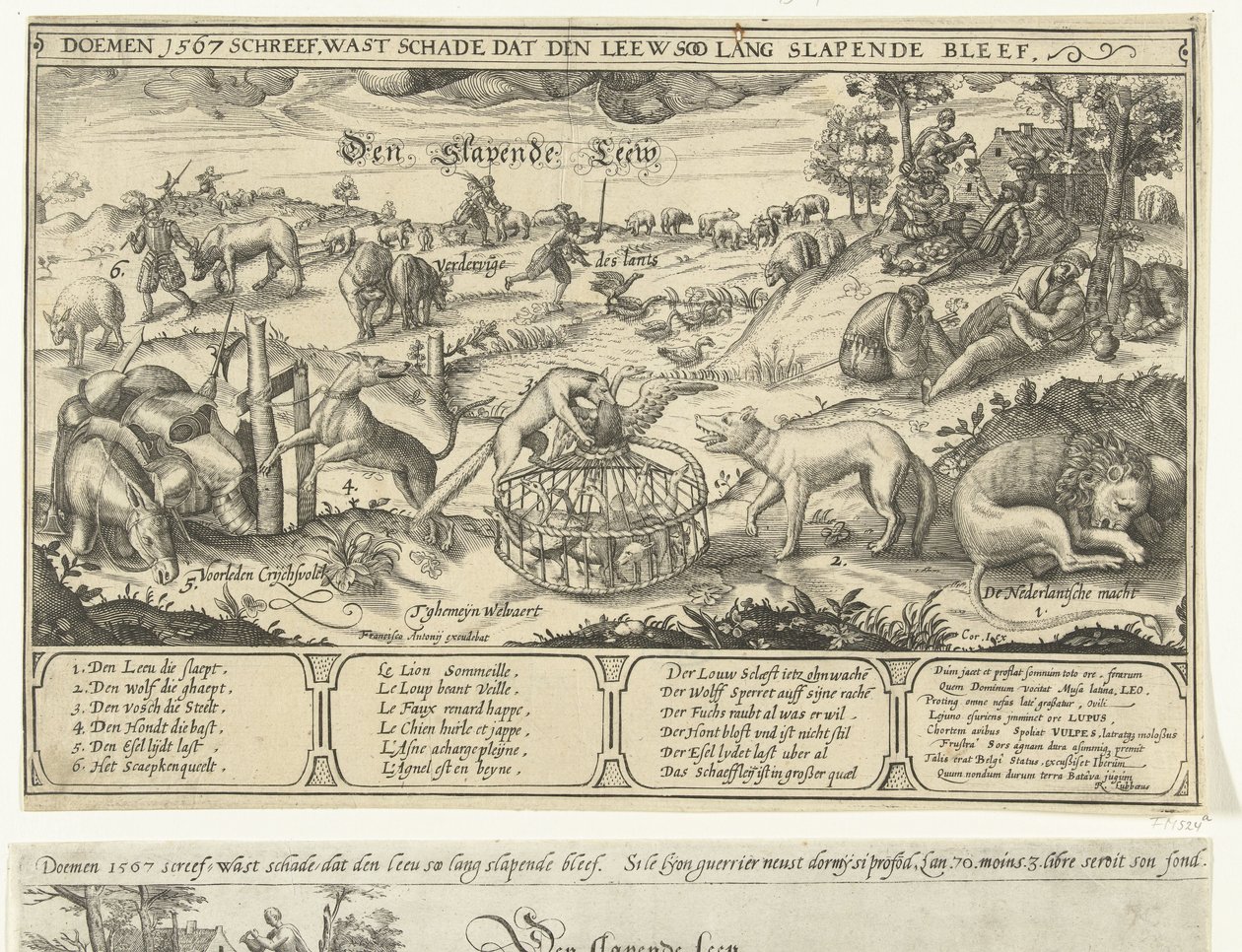 O leão adormecido, 1567
O Leão Adormecido (título sobre o objecto) de Anonymous