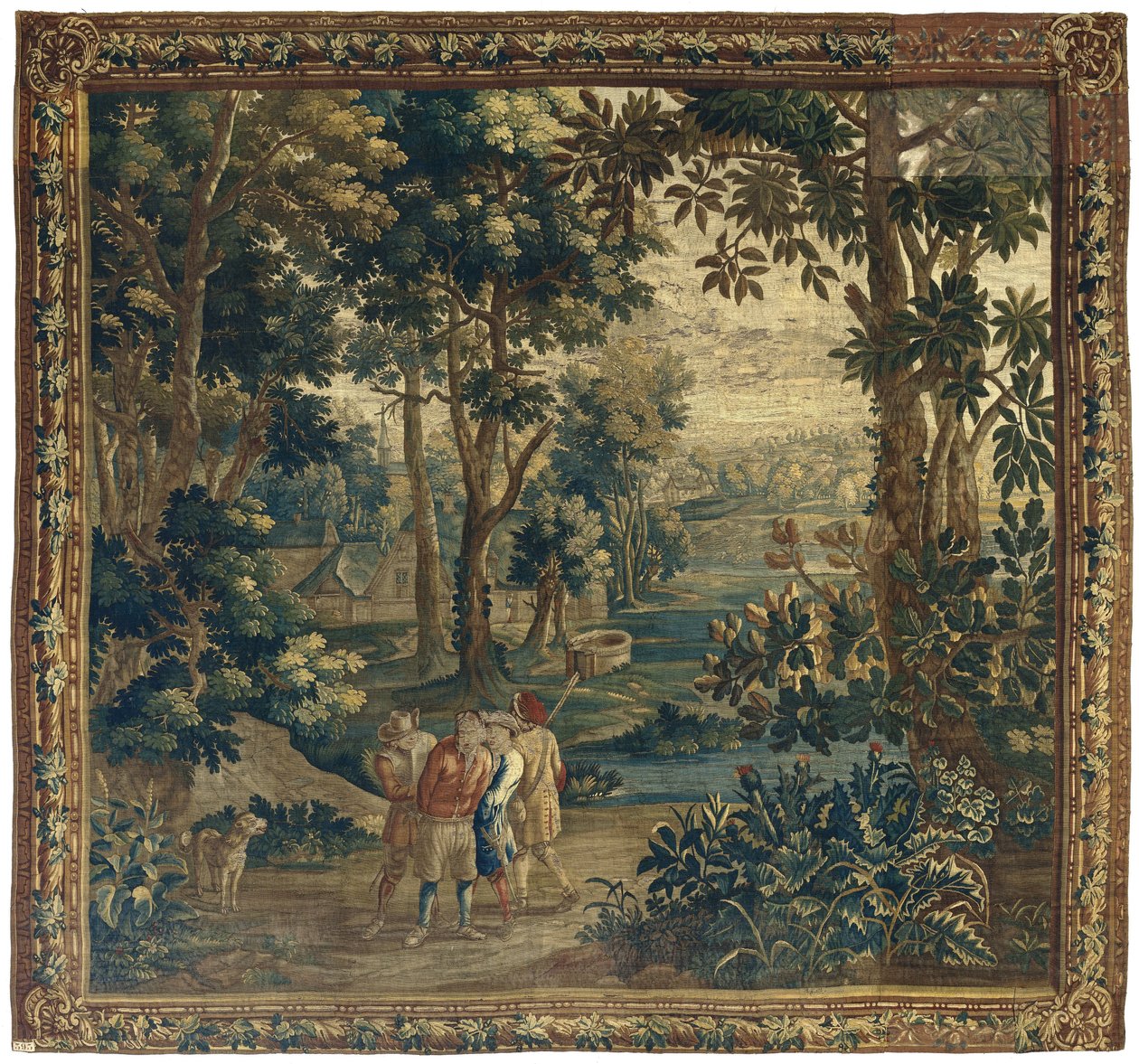 Os caçadores de patos apanham e algemam um caçador furtivo
Vida folclórica para os Teniers (título da série) de Anonymous