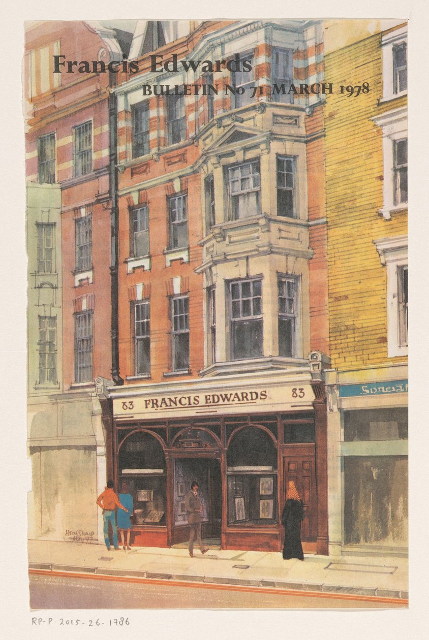 Vitrine da livraria Francis Edwards em Londres de Anonymous