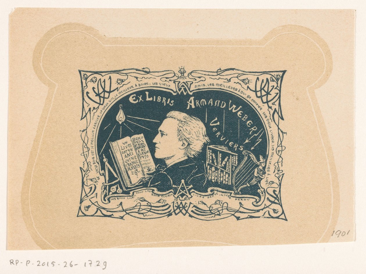 Ex libris por Armand Weber de Anonymous