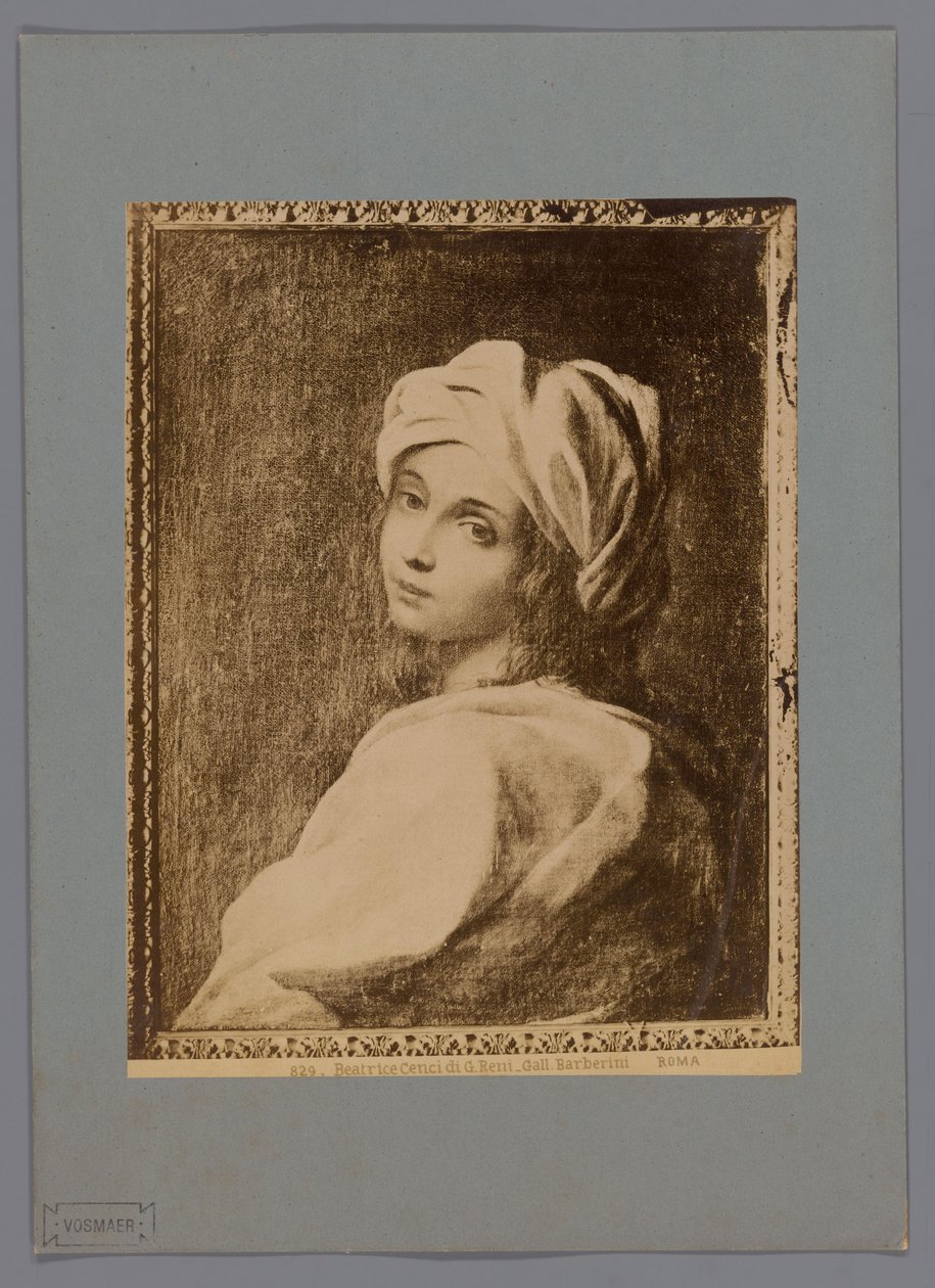 Fotoreprodução de um retrato pintado de Beatrice Cenci de Guido Reni, na Galleria Barberini, em Roma
Beatrice Cenci di G. Reni - Gall. Barberini (título sobre o objecto)
Roma (título da série sobre o objecto) de Anonymous