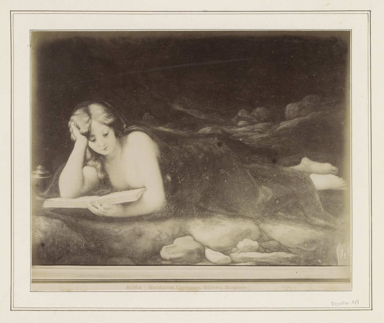 Fotoreprodução de um quadro depois de António da Correggio, retratando a penitência de Maria Madalena
ROMA - Maddalena Correggio, Galleria Borghese (título sobre o objecto) de Anonymous