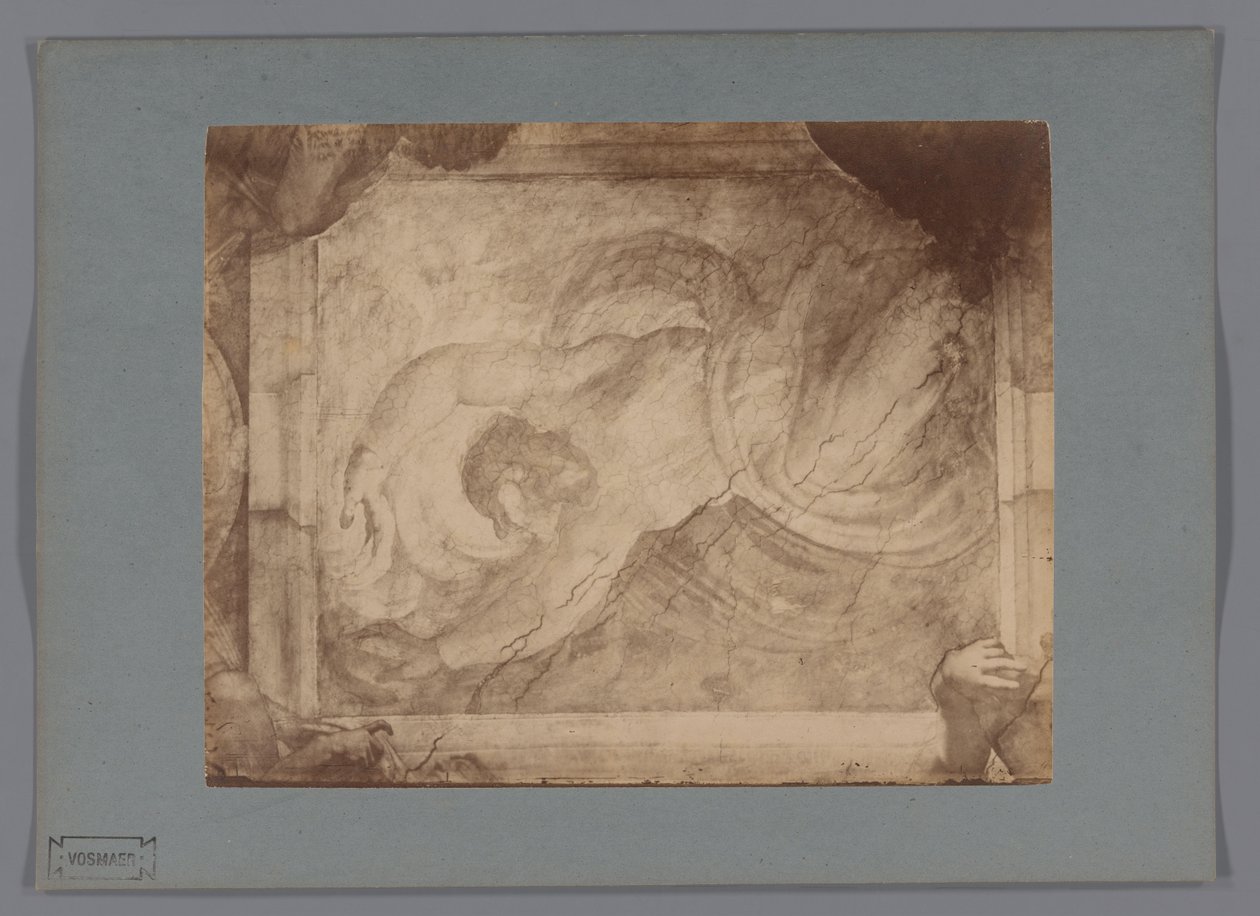 Reprodução fotográfica do afresco A Separação da Escuridão e da Luz de Michelangelo na Capela Sistina de Anonymous
