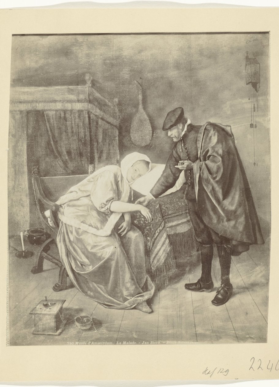 Fotoreprodução do quadro A mulher doente por Jan Steen
Musée d