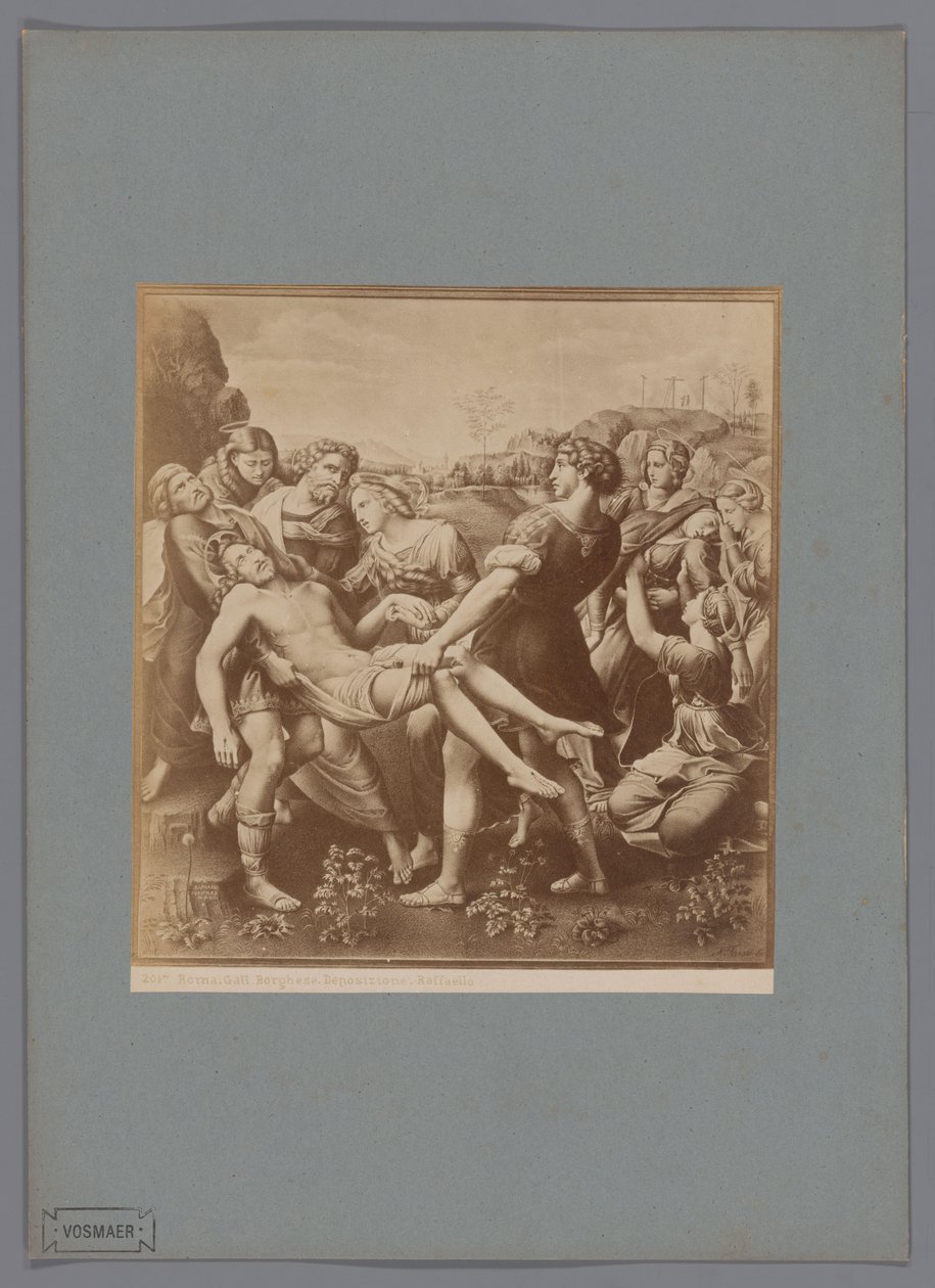 Fotoreprodução da pintura Descida da Cruz por Rafael, na colecção da Galleria Borghese em Roma
Ciganos. Gall. Borghese. Deposizione. Raffaello (título sobre o objecto) de Anonymous