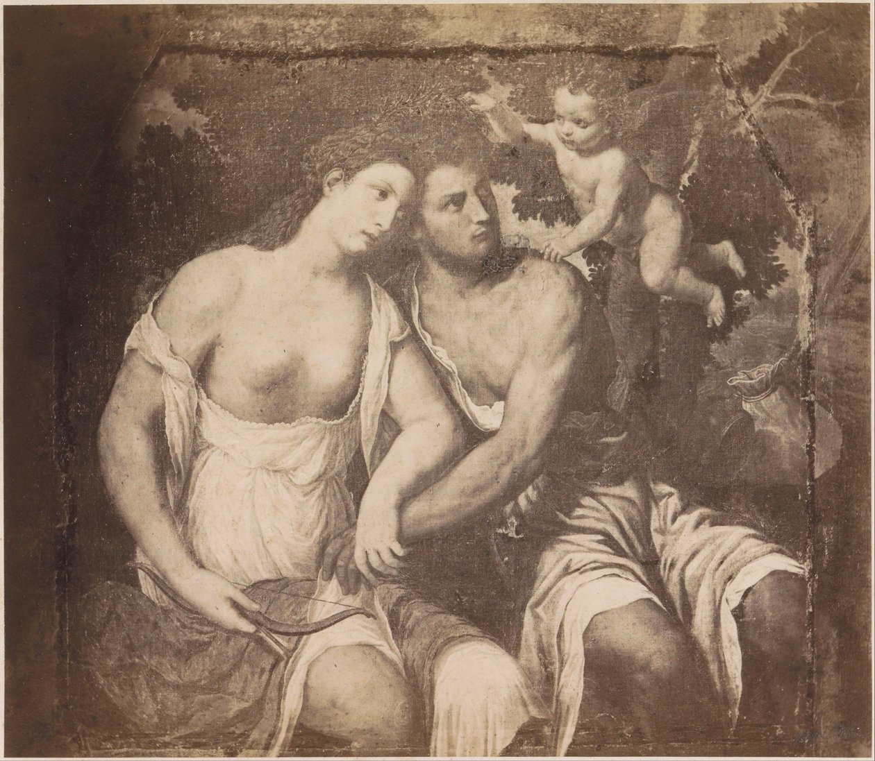 Fotoreprodução da pintura Vénus e Adonis depois de Paris Bordone
Paris Bordone. Vénus e Adonis (título sobre o objecto)
Kaiserl. Königl. Galerie in Wien (título da série sobre o objecto) de Anonymous