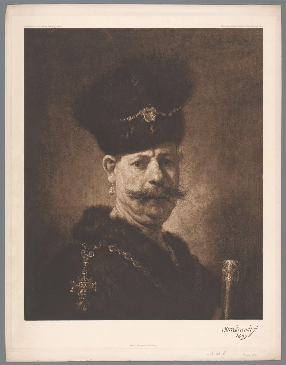 Fotoreprodução de pintura Retrato de um homem por Rembrandt [?], col. Heremitage em São Petersburgo
Kaiserl. Eremitage, São Petersburgo. (título da série) de Anonymous