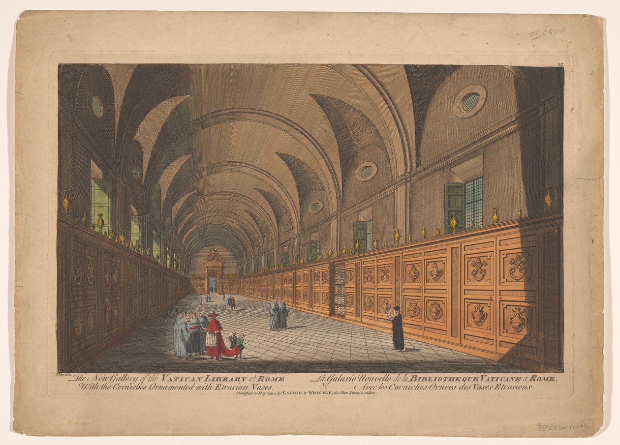 Galerij in de Vaticaanse Bibliotheek
The New Gallery of the Vatican Library at Rome / La Galarie Nouvelle de la Bibliotheque Vaticane a Rome (título sobre o objecto) de Anonymous