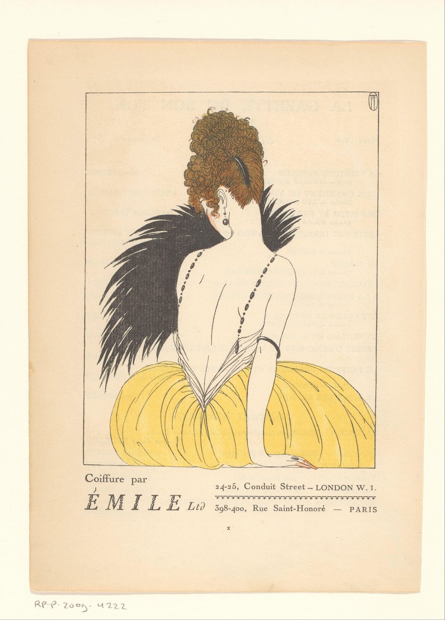 Gazette du Bon Ton, 1920 - No. 2, X: Coiffure by Émile de Anonymous