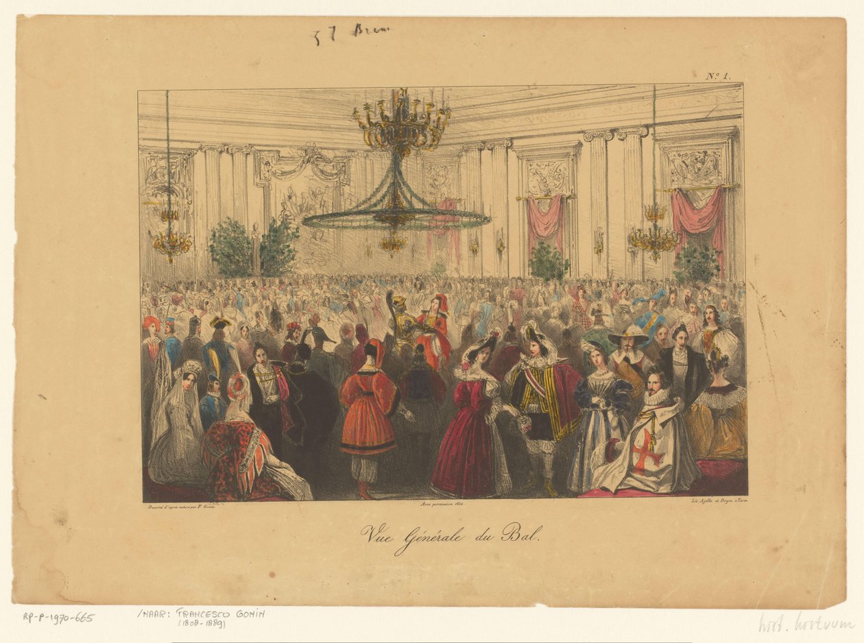 Bola Gekostumeerd, 1834
Vista geral da bola (título sobre o objecto) de Anonymous