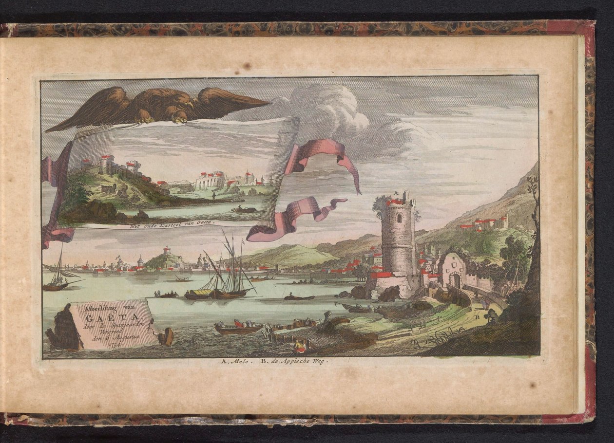 Vista de Gaeta, 1734
Imagem de Gaëta, capturada pelos espanhóis em 6 de Agosto de 1734 (título sobre o objecto) de Anonymous