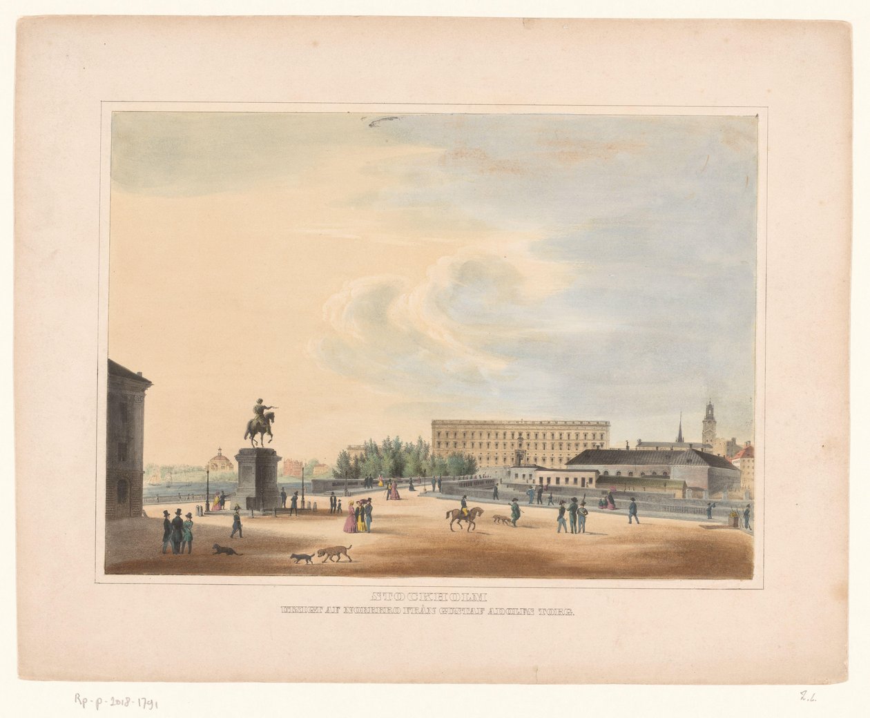 Vista de Gustav Adolfs torg, em Estocolmo
Estocolmo. Vista de Norrbro de Gustaf Adolfs torg (título sobre o objecto) de Anonymous