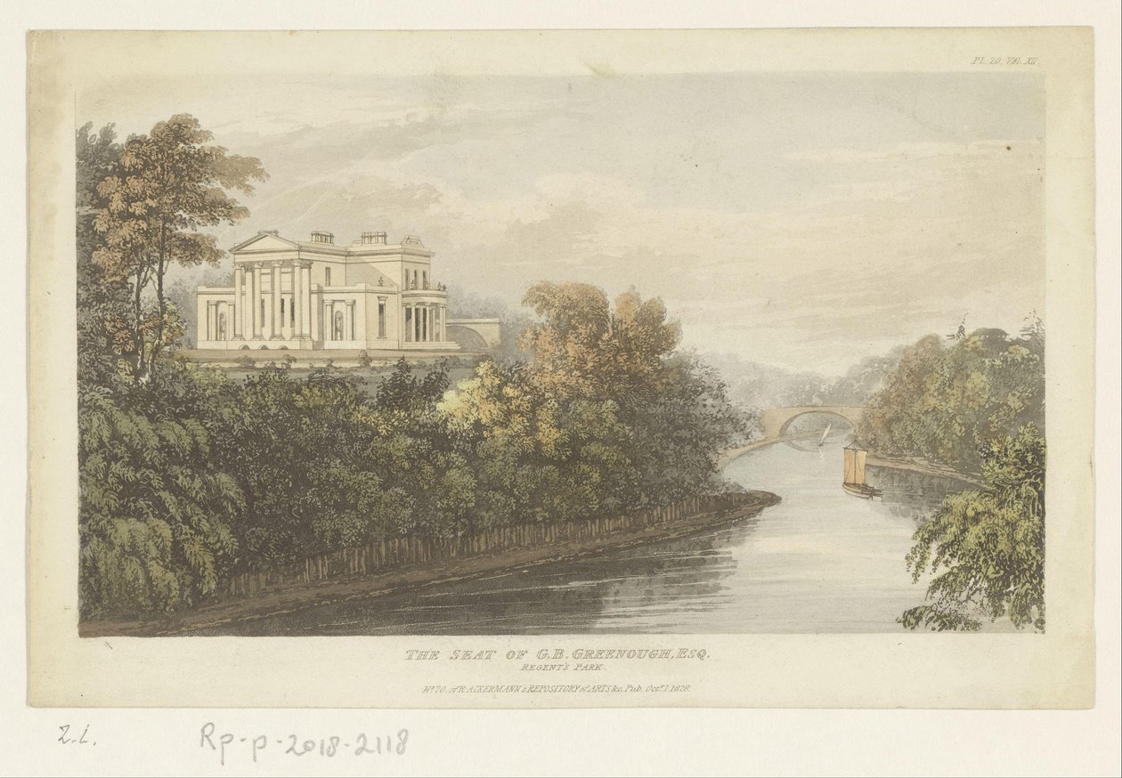 Vista do Nuffield Lodge, em Londres de Anonymous