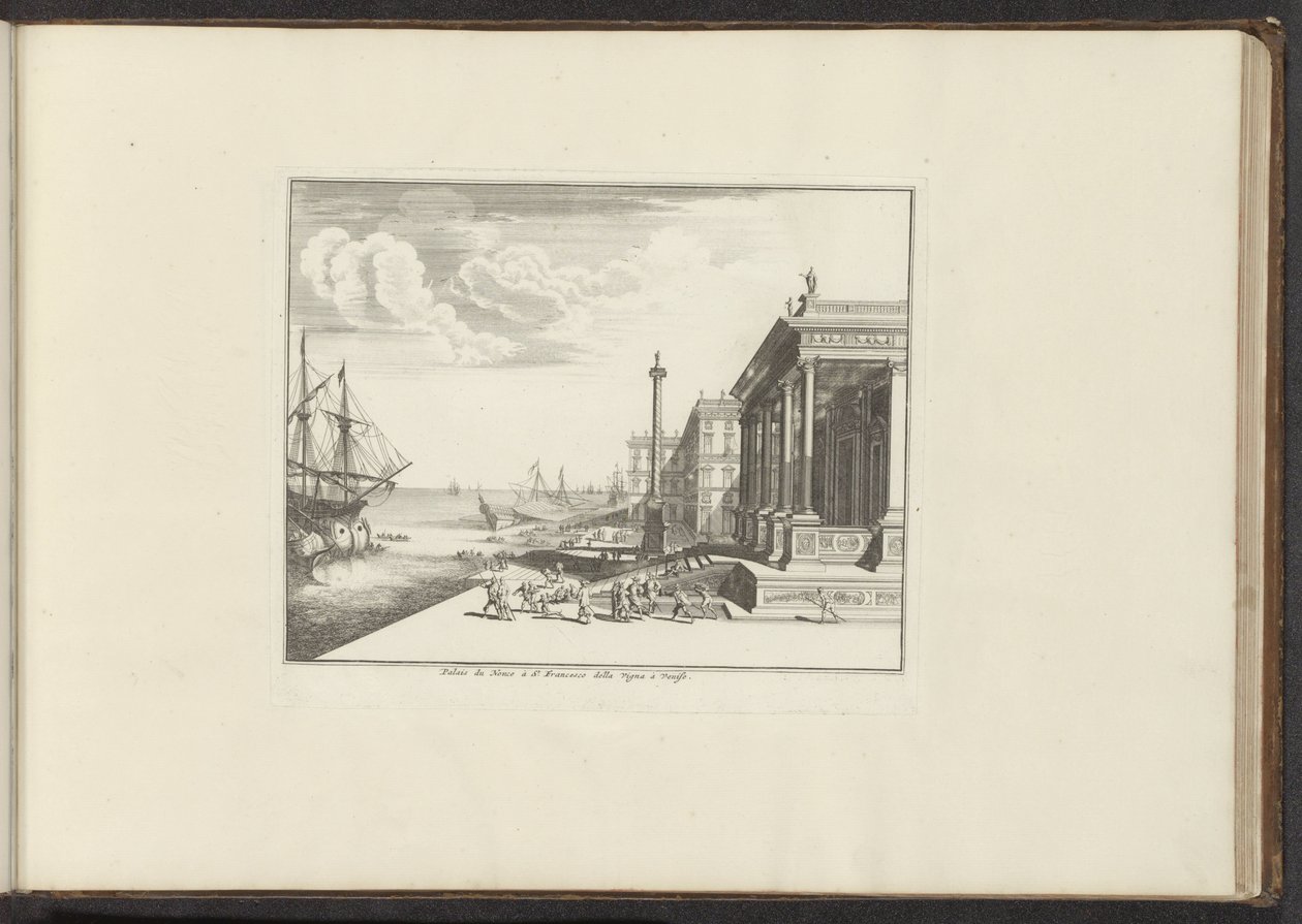 Vista do Palazzo del Nunzio Ponteficio em Veneza
Palais du Nonce à St. Francesco della Vigna à Venise (título sobre o objecto)
Palácios e monumentos em Veneza, Livorno, Nápoles e Roma (título da série) de Anonymous