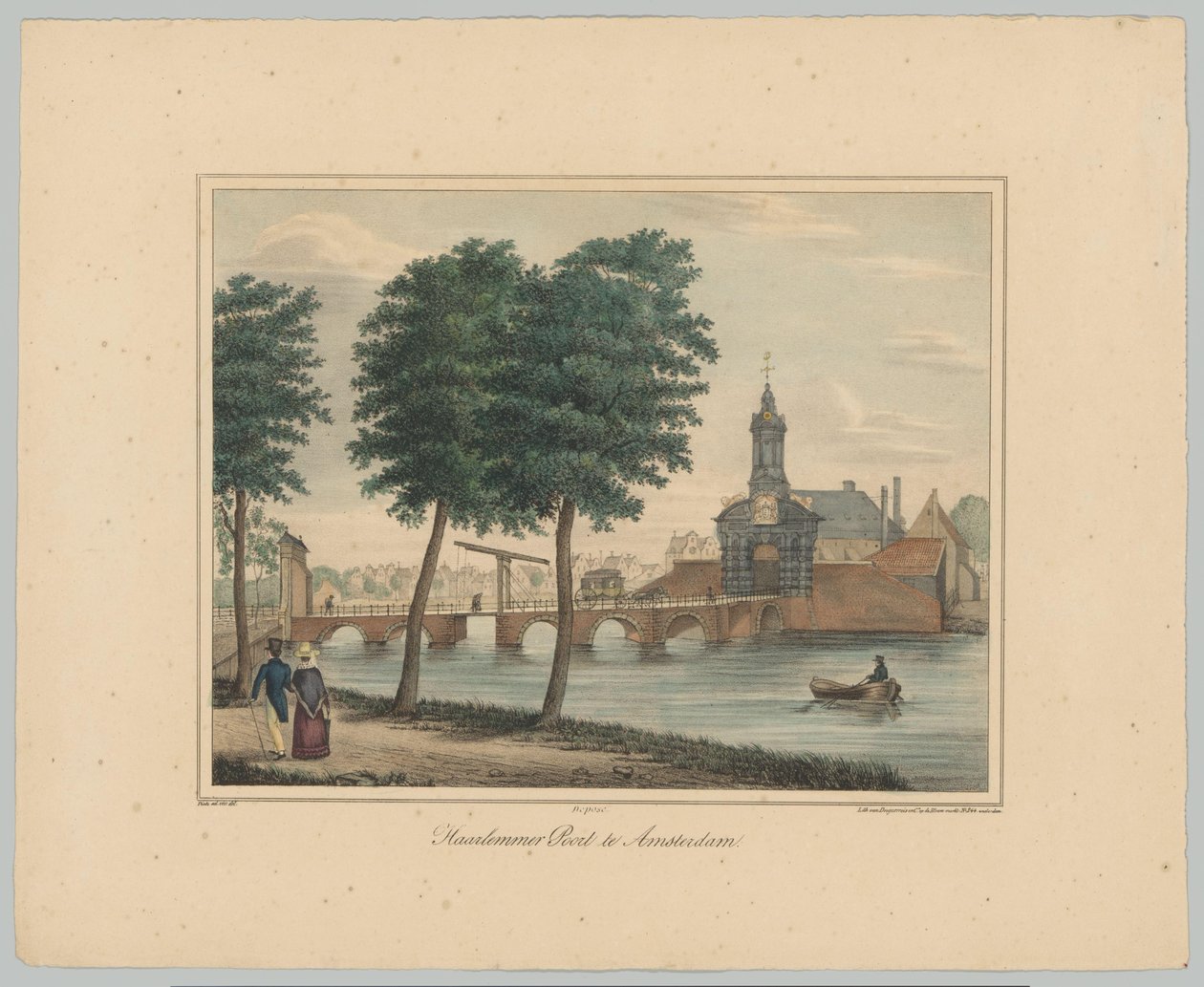 Vista do Haarlemmerpoort em Amsterdã Haarlemmer Poort em Amsterdã (título no objeto) Faces dos seis portões principais da cidade de Amsterdã. 1º Cahier (título da série) de Anonymous