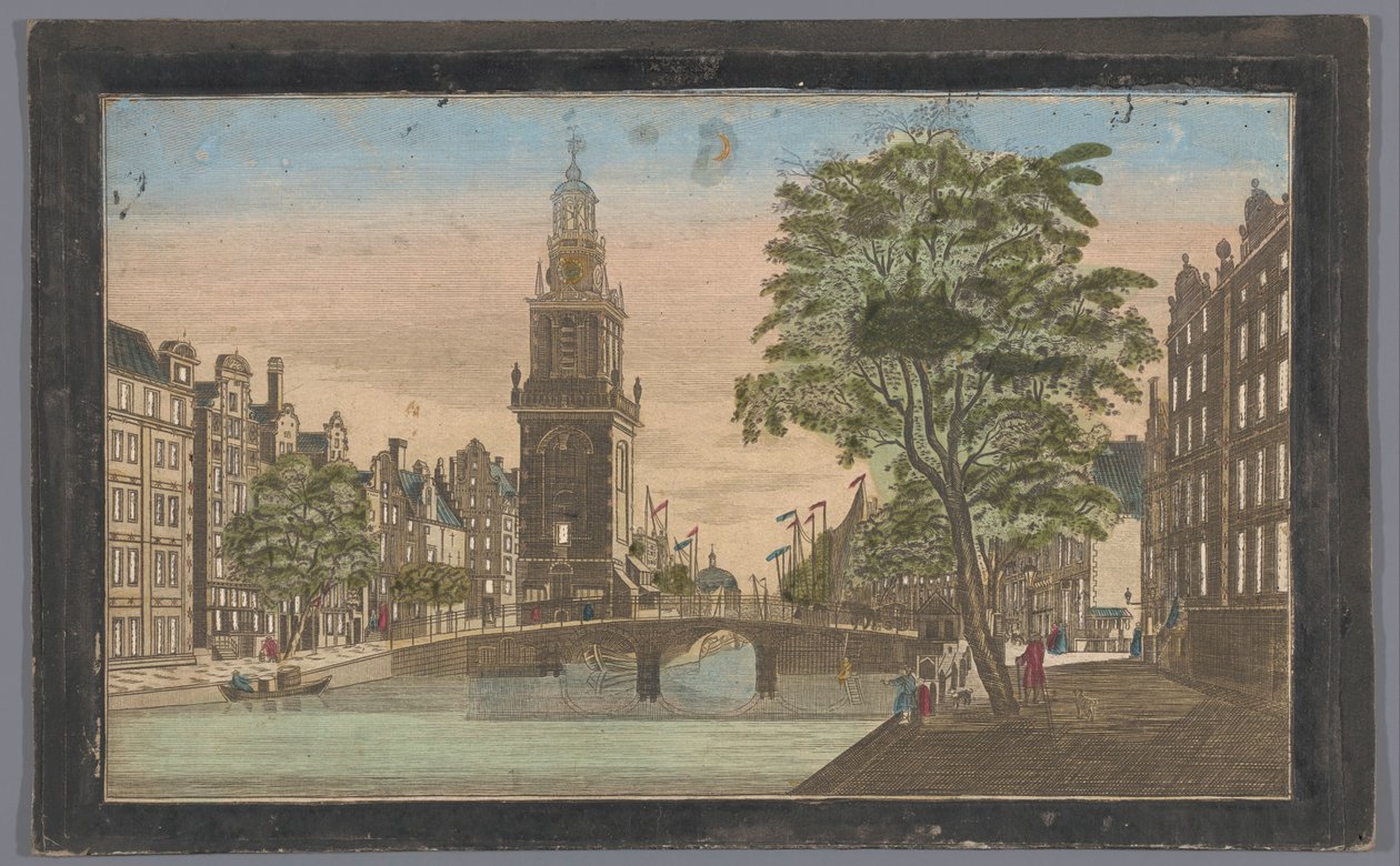 Vista do Jan Roodenpoortstoren em Amsterdã de Anonymous
