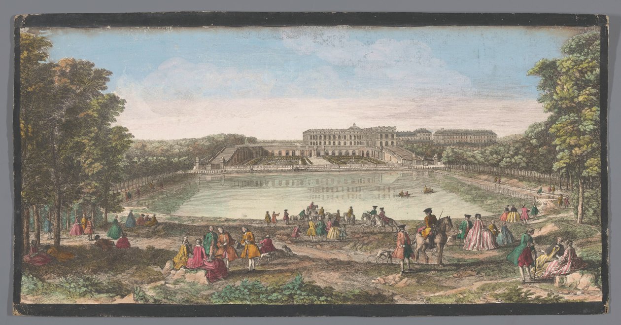 Vista da Orangerie do Palácio de Versalhes Vüe ​​du Château de Versailles du côté de l