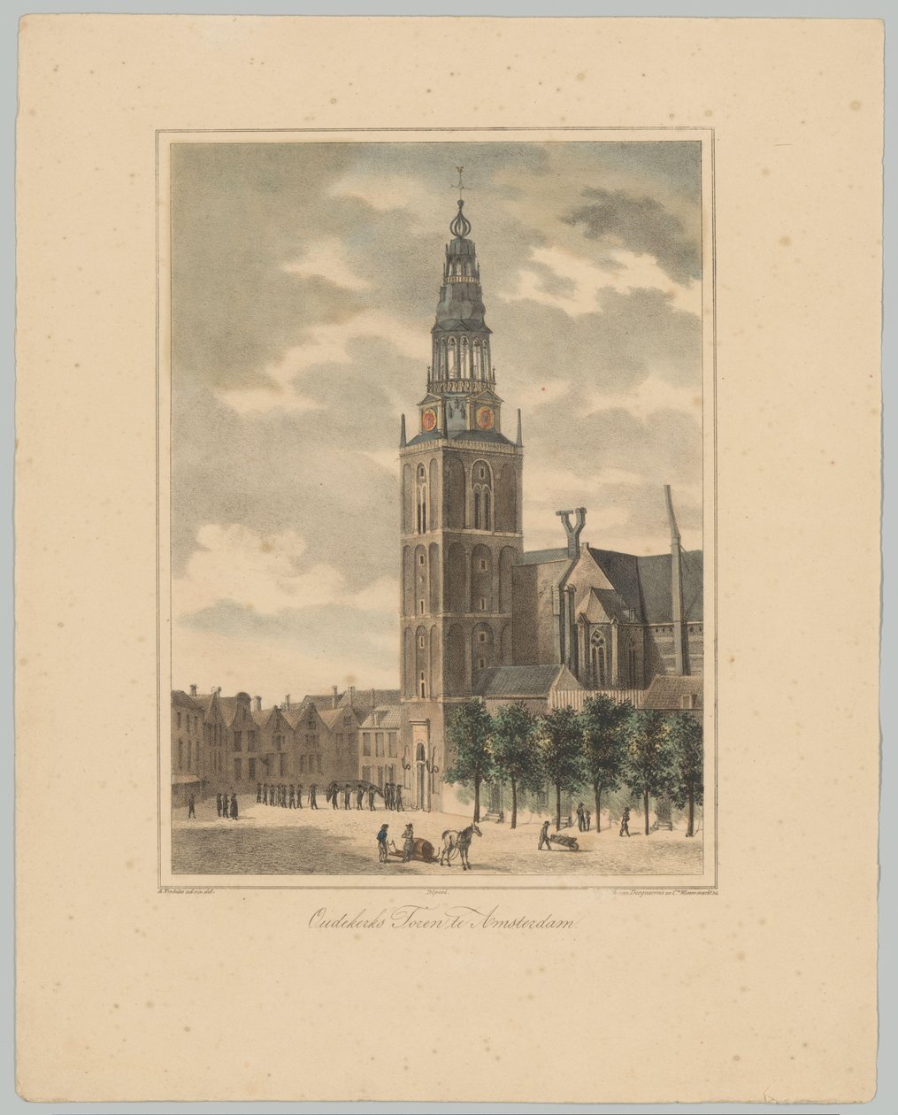 Vista da Torre Oudekerk em Amesterdão
Antiga torre da igreja em Amesterdão (título sobre o objecto)
Vistas das Seis Torres Principais da Cidade de Amesterdão. 2º Cahier (título da série) de Anonymous