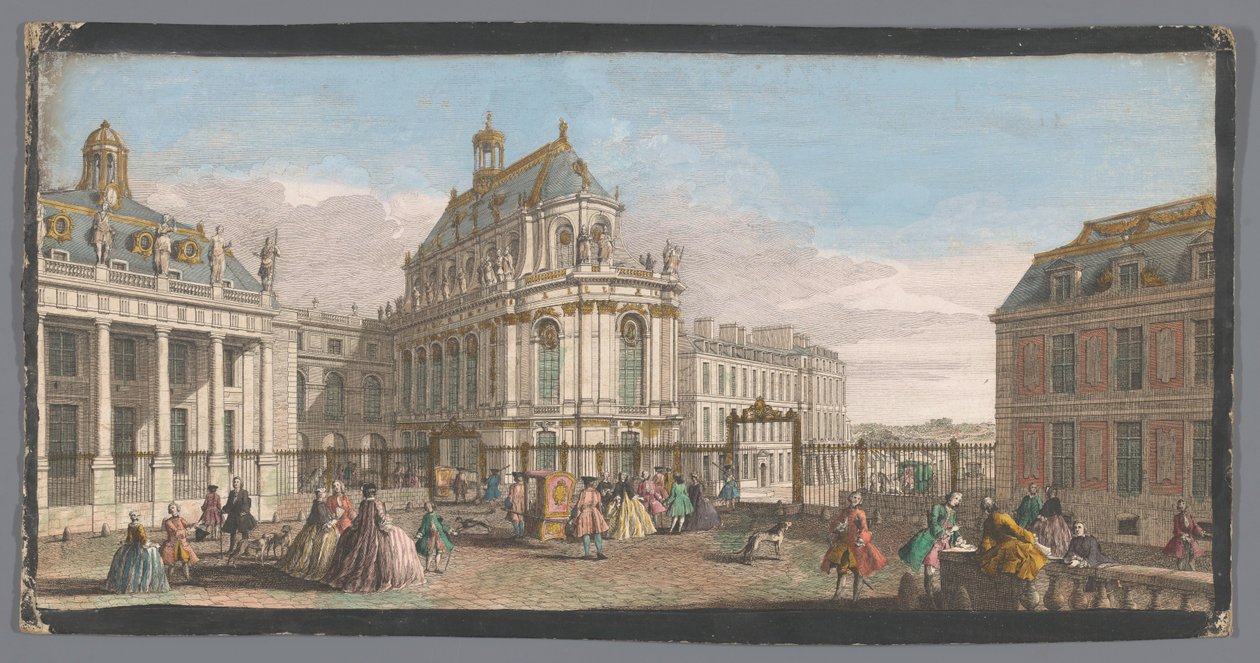 Vista da capela do Palácio de Versalhes
Vüe particuliere de la châpelle du Chateau de Versailles (título sobre o objecto) de Anonymous