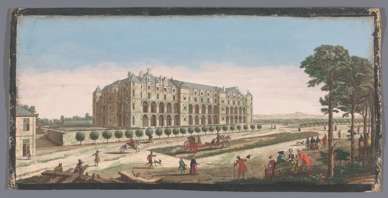 Vista do Château de Madrid em Paris
Vüe du Chateau Royal de Madrid (título sobre o objecto) de Anonymous
