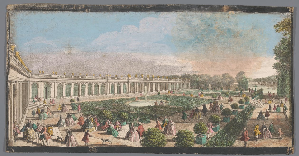 Vista do Grande Trianon no Tuin de Versailles
Vista do Château de Trianon a partir do parterre (título sobre o objecto) de Anonymous