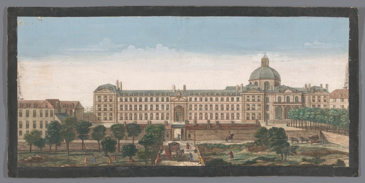 Vista do Hôpital de la Salpêtrière em Paris Vue de l