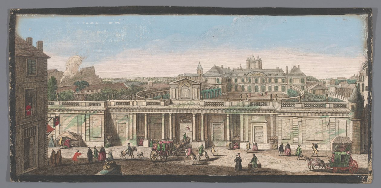 Gezicht op het Palais du Temple te Parijs
Vista do Palácio do Templo nos Cavaleiros de Malthe (título sobre o objecto) de Anonymous
