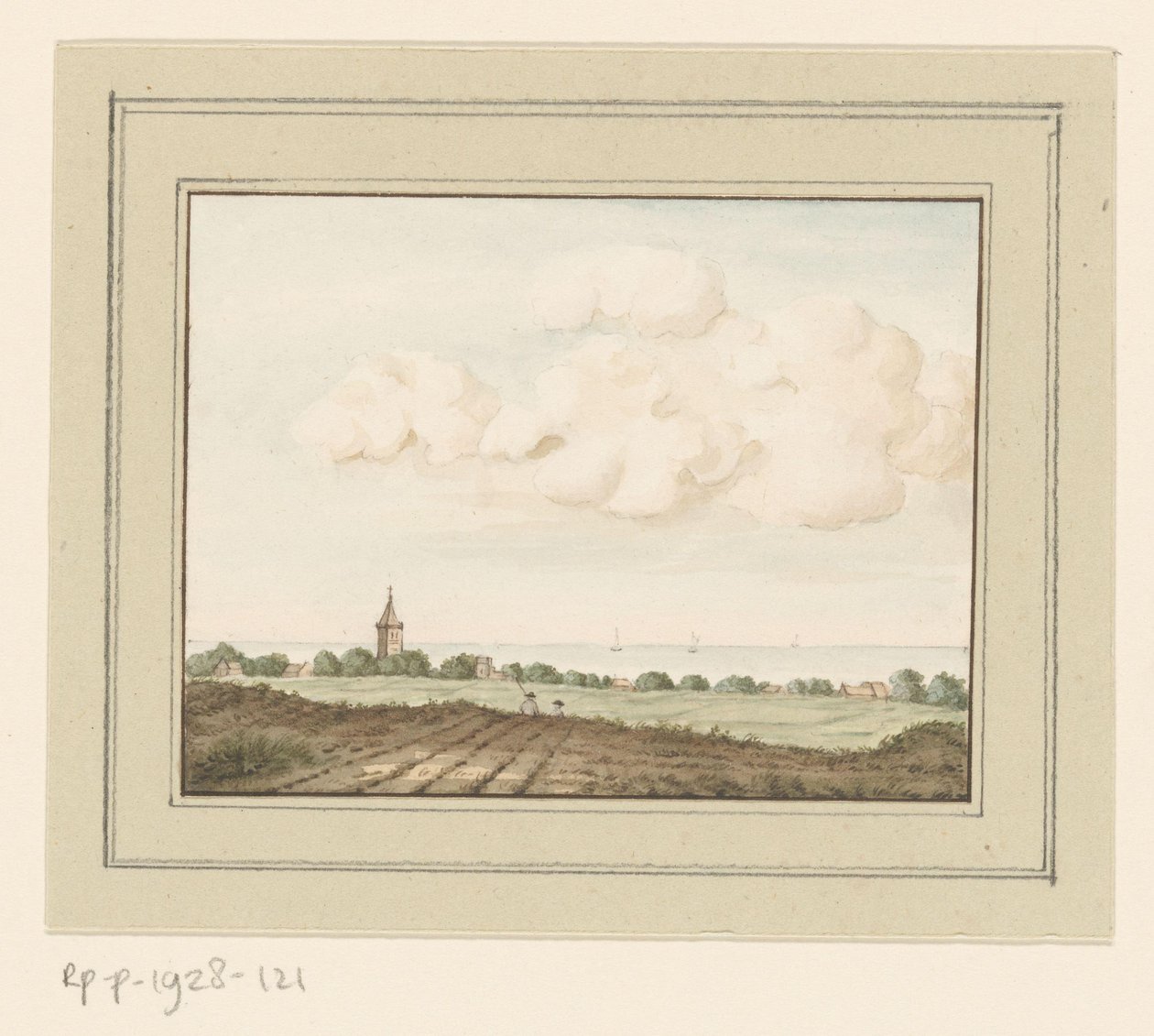 Vista da vila de Huizen de Anonymous