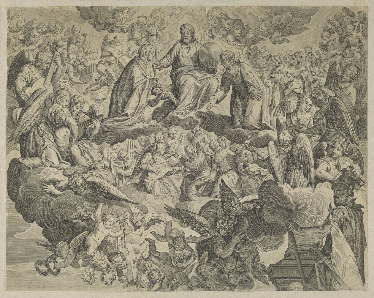 O martírio de Santa Justina de Pádua (metade superior) de Anonymous