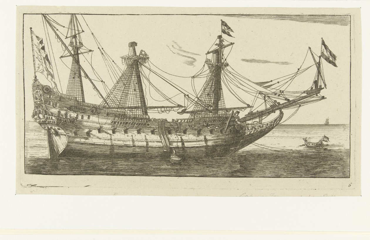 O navio Salamandra
Paisagens marítimas e imagens de navios (título da série) de Anonymous