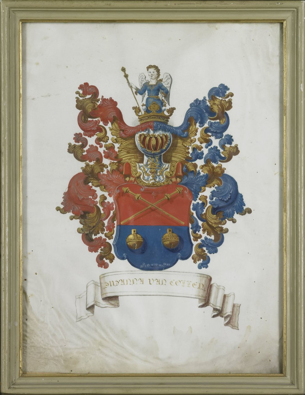 O brasão de armas de Susanna van Collen (1692-1745), esposa de Jacob Feitama de Anonymous