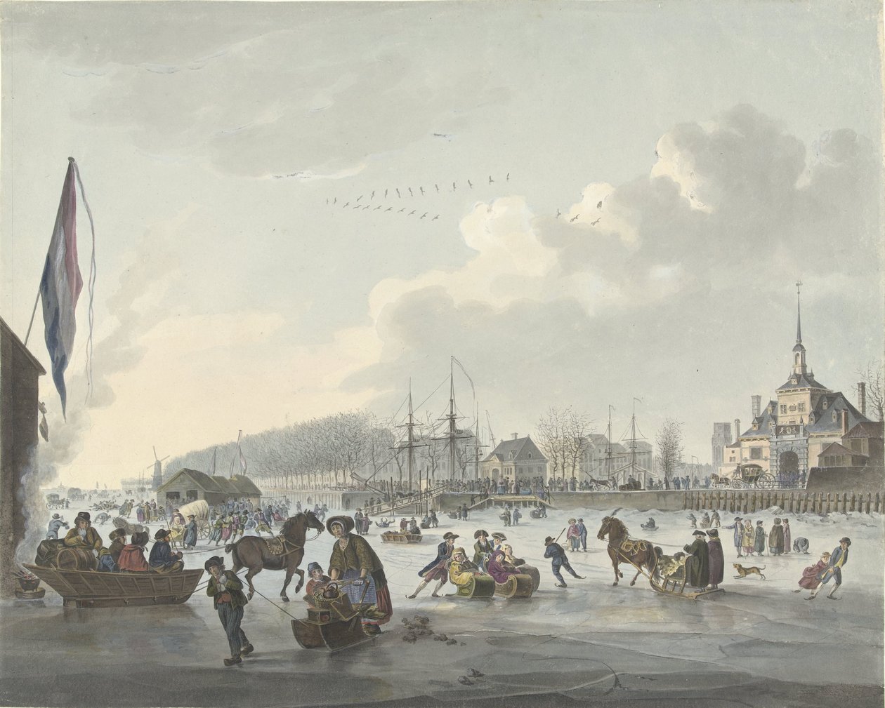 Diversão com sorvete para Roterdã, c. 1784 de Anonymous