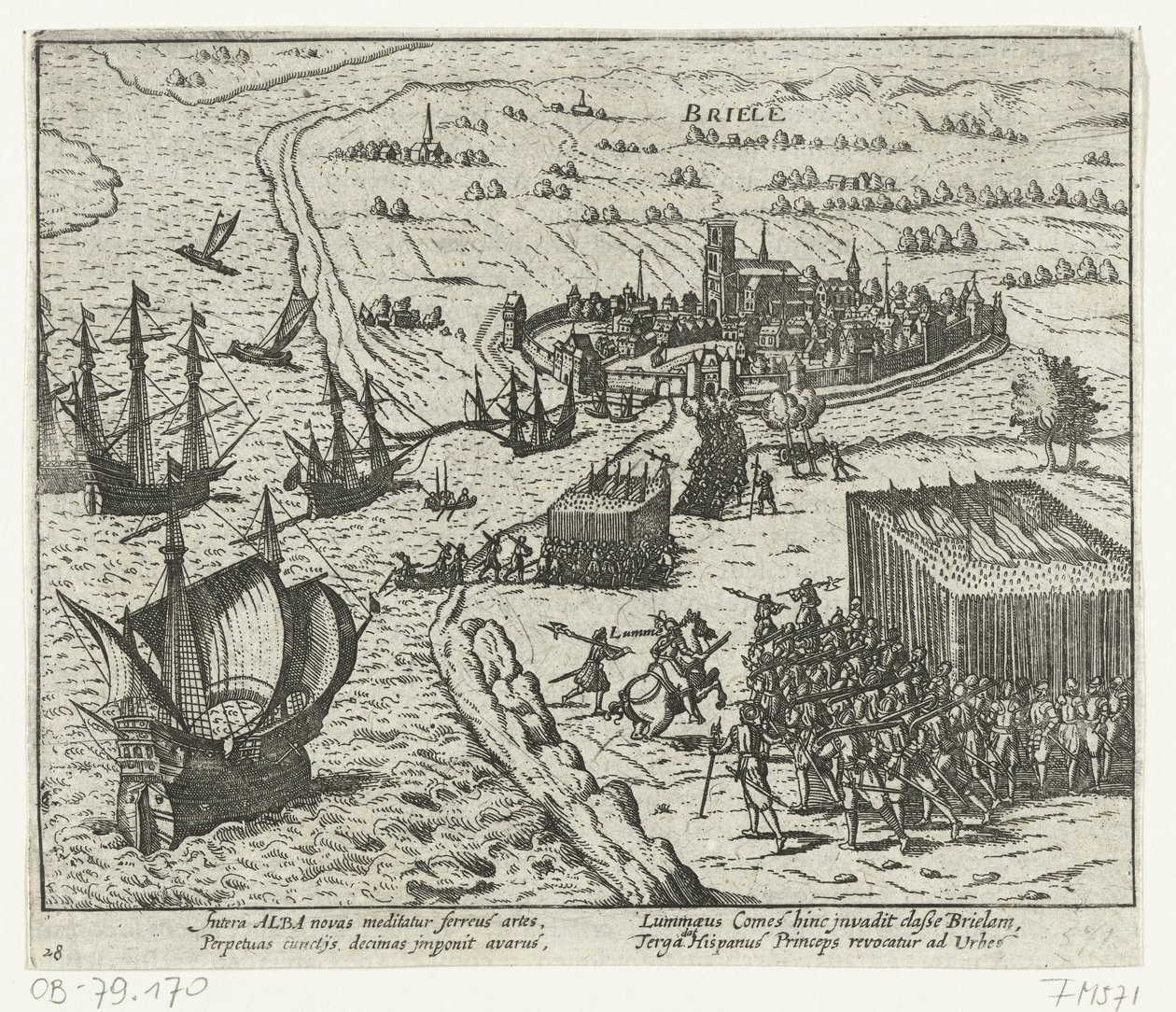 Captura de Den Briel pelos mendigos de água, 1572 de Anonymous