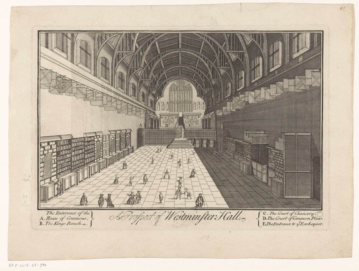 Interieur van Westminster Hall te Londen
Um Prospecto de Westminster Hall (título sobre o objecto) de Anonymous