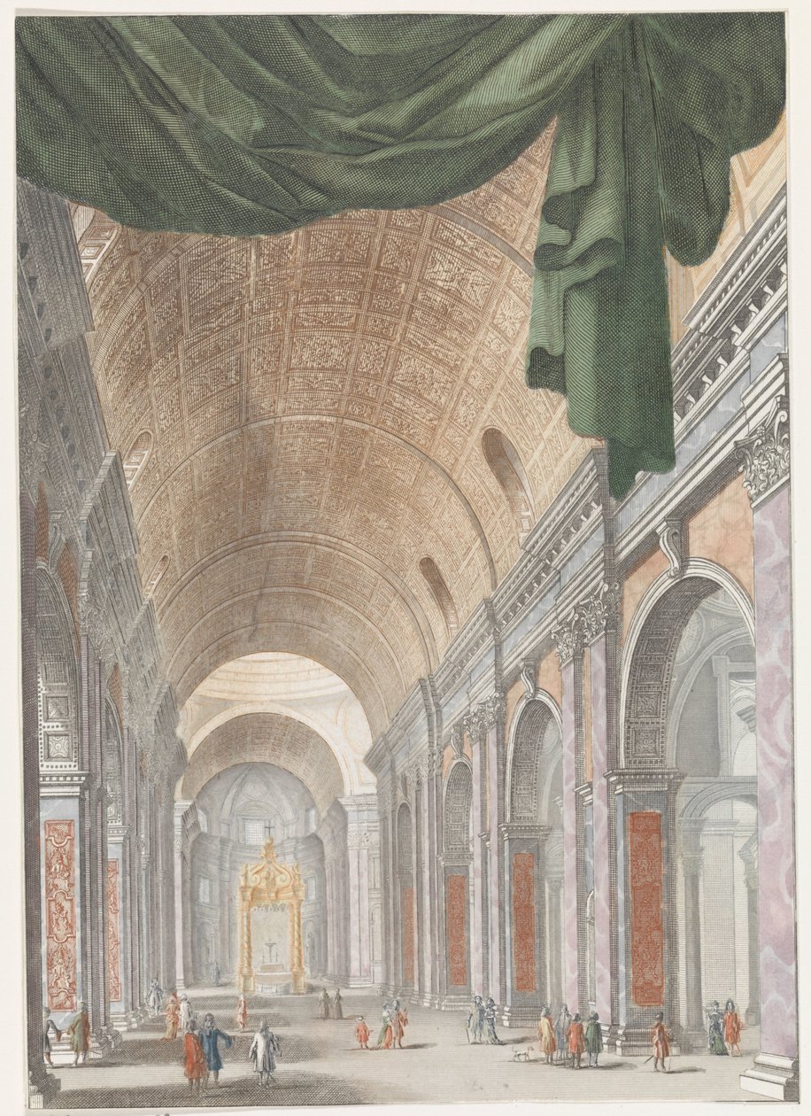 Interior da Basílica de São Pedro em Roma de Anonymous