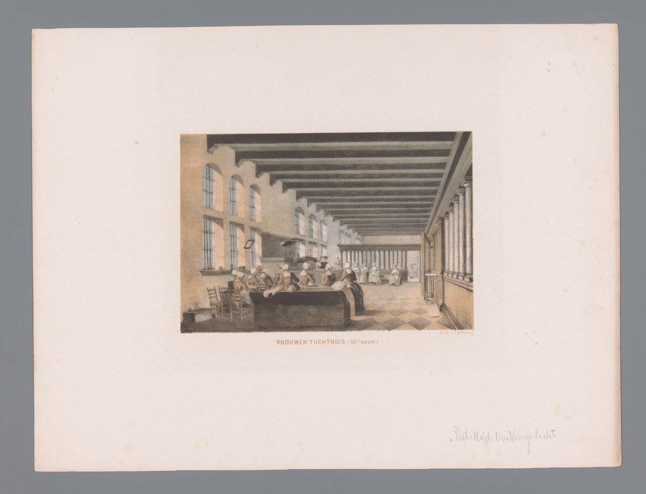 Interior de uma penitenciária feminina
Penitenciária feminina (título sobre o objecto) de Anonymous