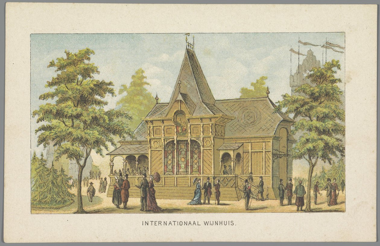 Casa Internacional do Vinho na Feira Mundial em Amesterdão, 1883
International Wine House (título sobre o objecto)
Memória de Amesterdão em 1883 (título da série sobre o objecto) de Anonymous