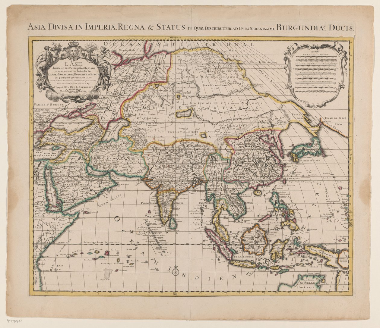 Kaart van Azië
Asia divisa in imperia, regna & status in quae distribitur, ad usum (...) / Asia dividida nas suas principais regiões e onde podem estar (...) (título sobre o objecto) de Anonymous