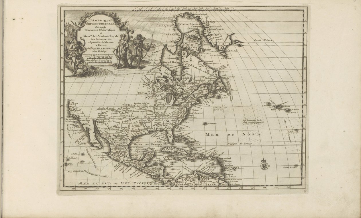 Kaart van Midden- em Noord-Amerika América do Norte, de acordo com as novas observações de Messieurs de l