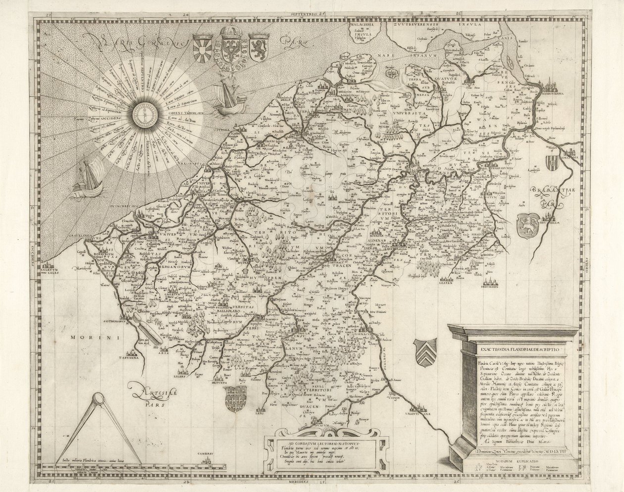 Mapa da Flandres
Exactissima Flandriae Descriptio (título sobre o objecto) de Anonymous