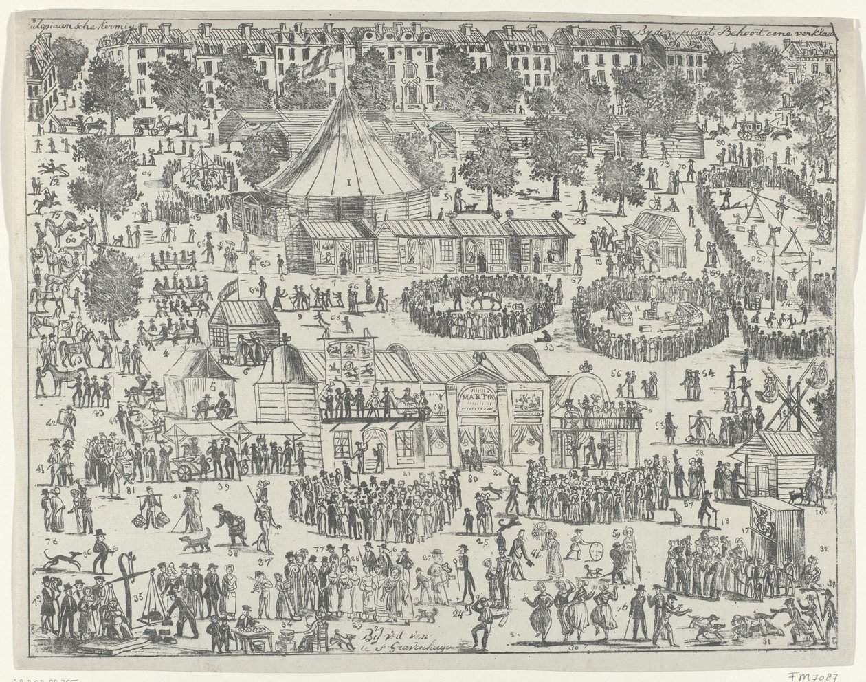 Feira numa praça em Haia, 1845
Feira Eutopiana (título sobre o objecto) de Anonymous