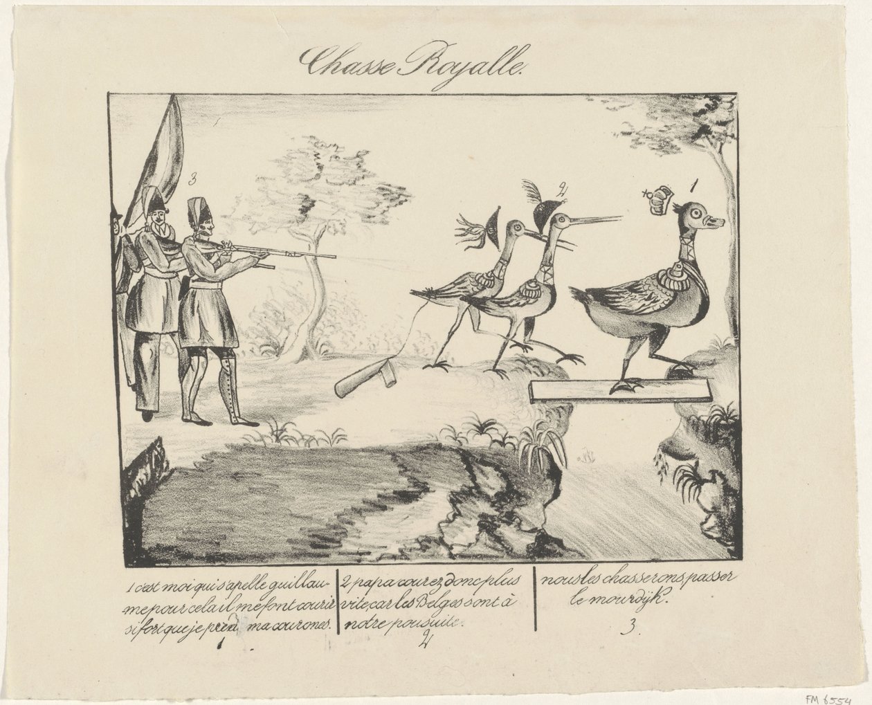 Iate real, 1830 Chasse Royalle (título no objeto) de Anonymous