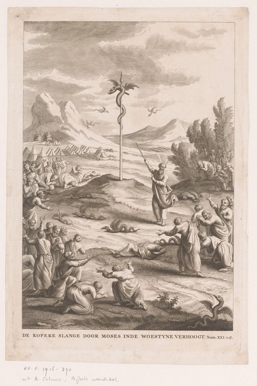 Cobra de Cobre no Deserto
The Copper Serpent by Moses inde Woestyne Verhoogt (título sobre o objecto) de Anonymous