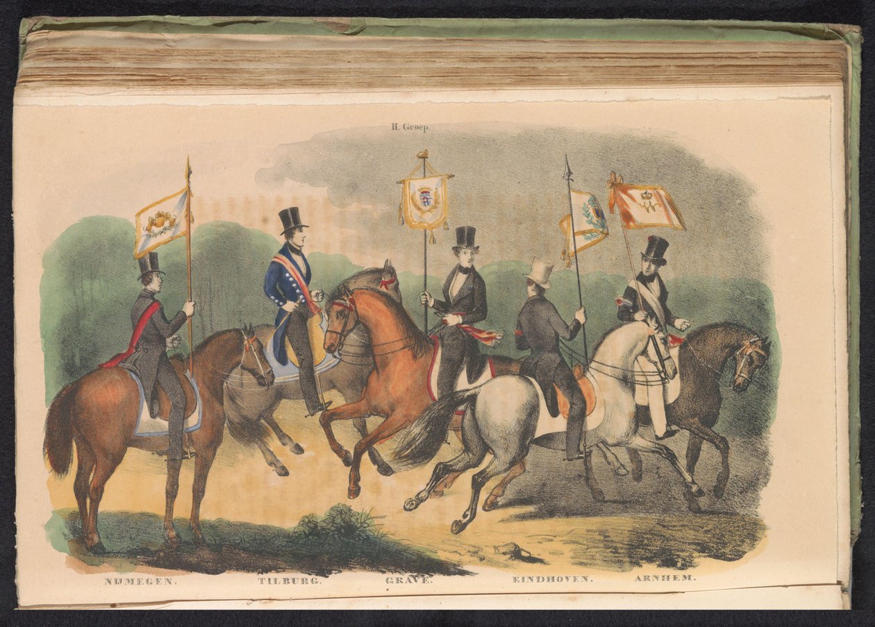 Fantasias e bandeiras dos guardas de honra de Nijmegen, Tilburg, Grave, Eindhoven e Arnhem, 1840-1842
II. Grupo (título sobre o objecto) de Anonymous