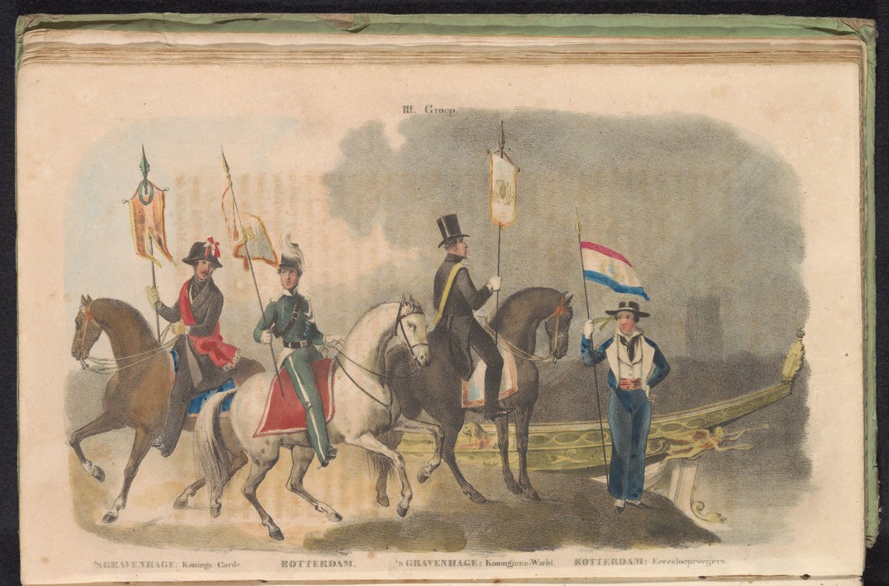Fantasias e bandeiras dos guardas de honra de Haia e Roterdão, 1840-1842
III. Grupo (título sobre o objecto) de Anonymous