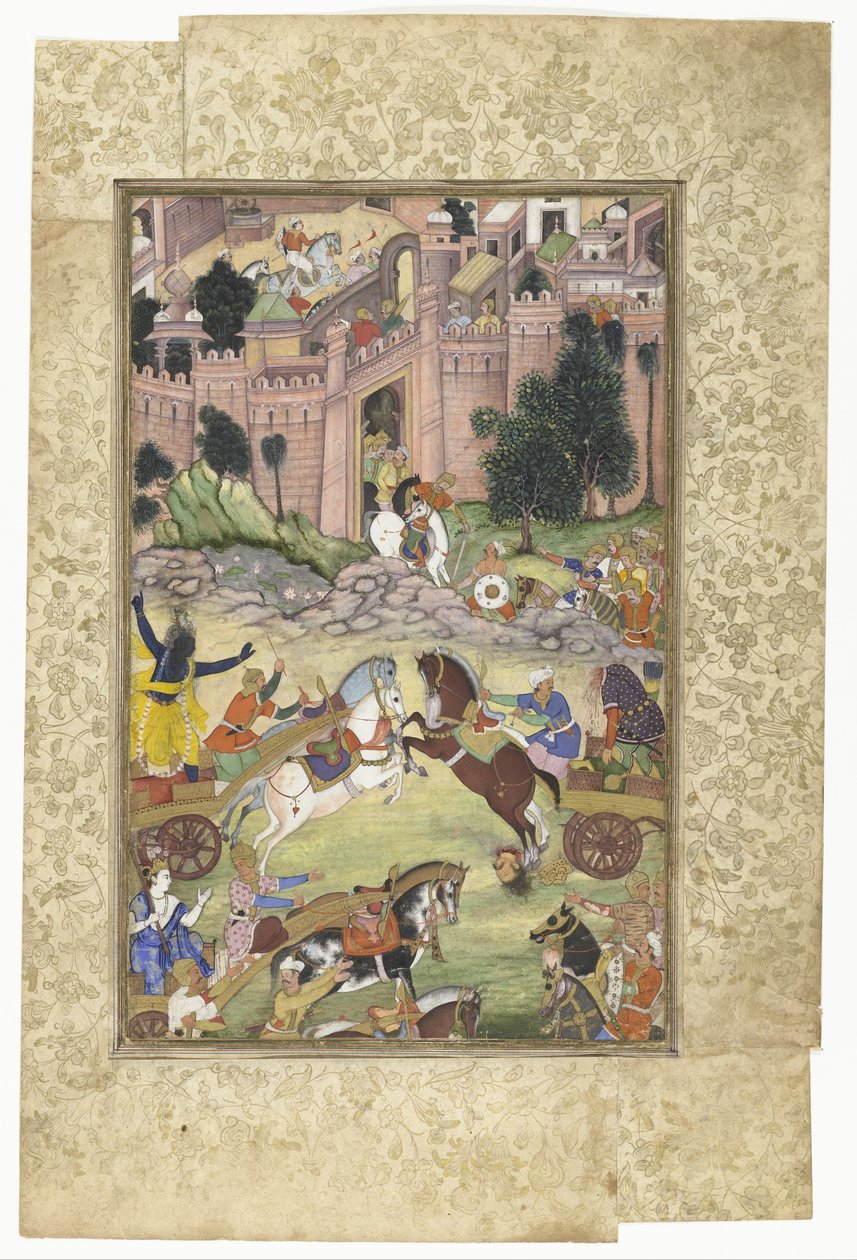 Krishna mata o demónio Sri Gala (cena da Harivamsa) de Anonymous