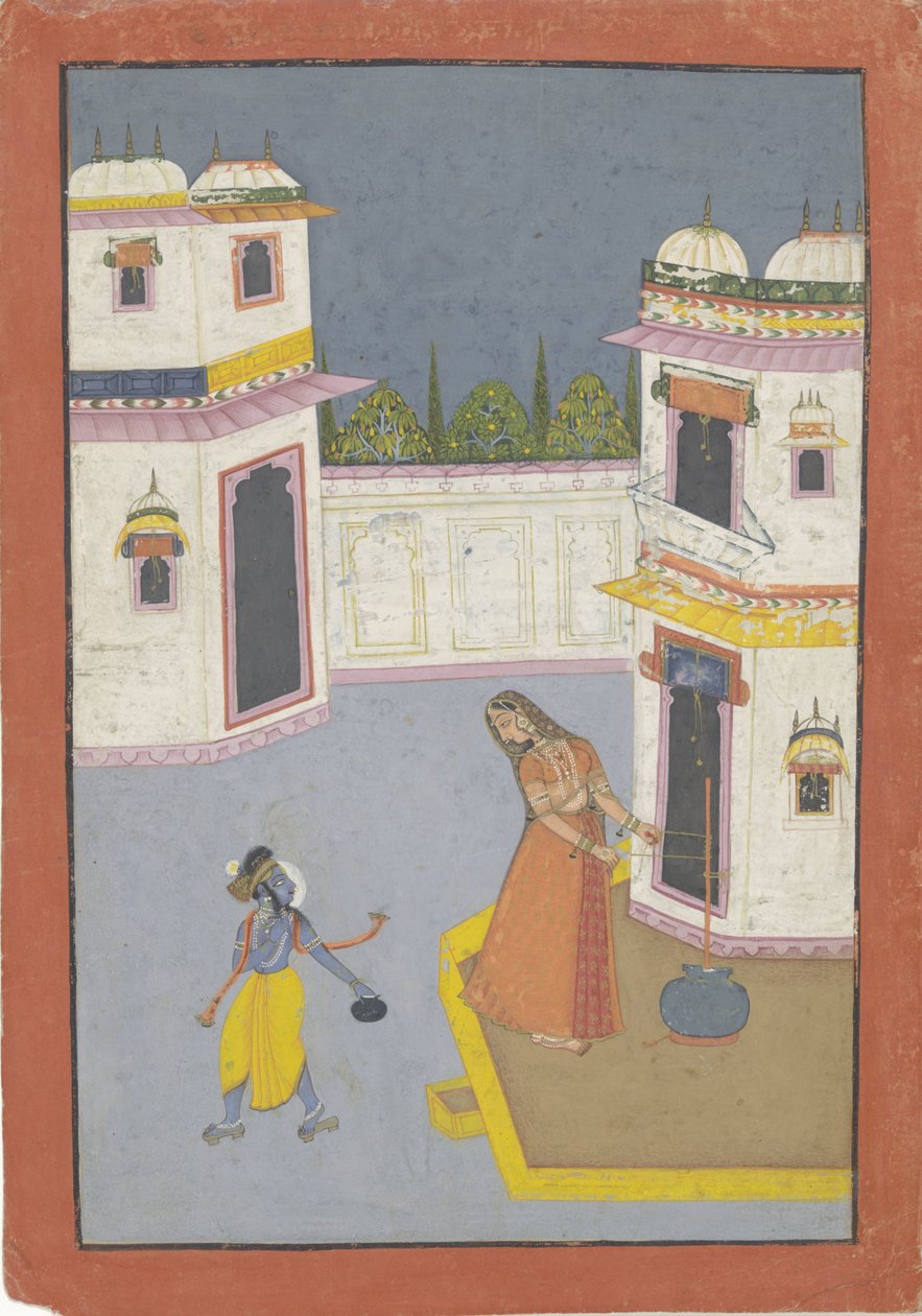 Krishna rouba manteiga de Yasoda de churrasco de Anonymous