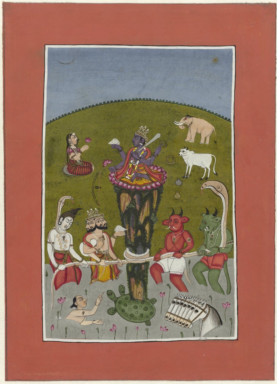 Kurma (encarnação de Vishnu como uma tartaruga)
A curtição do oceano
Avatares de Vishnu (título da série) de Anonymous